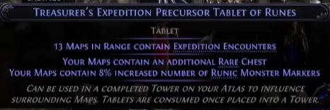 treasurers expediton precursor tablet of runes